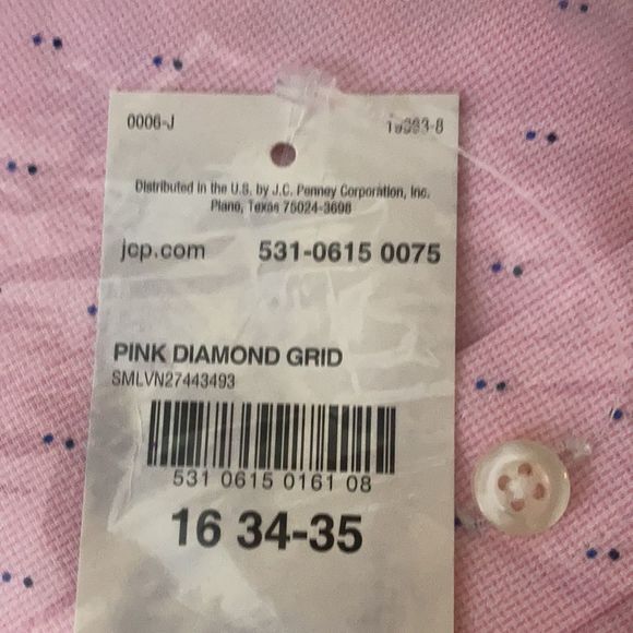 Stafford Pink dress shirt Size 16 NWT - Picture 6 of 6